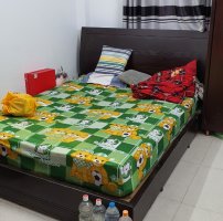 Thanh lý giường gỗ MDF 1m6x2m mới 90% giá rẻ