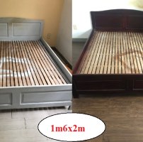 Bán rẻ giường ngủ 1m6 gỗ tự nhiên rất chắc như mới