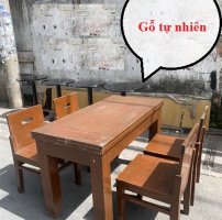 Bộ bàn ăn 4 ghế gỗ tự nhiên hàng xuất khẩu giá rẻ