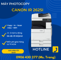 Máy photocopy Canon ir 2625i tốc độ in 25 trang/phút giá rẻ