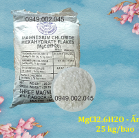 MgCl2.6H2O nguyên liệu Ấn Độ, dạng vảy màu trắng