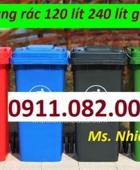  Thùng rác màu xanh giá rẻ- lh 0911082000 tư vấn thùng rác 120L 240L 660L giá  rẻ sỉ lẻ