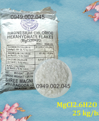 MgCl2.6H2O nguyên liệu Ấn Độ, dạng vảy màu trắng