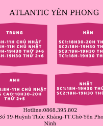 Học ngoại ngữ anh -trung-nhật-hàn free ở Yên Phong