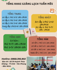 học ngoại ngữ cùng atlantic yên phong
