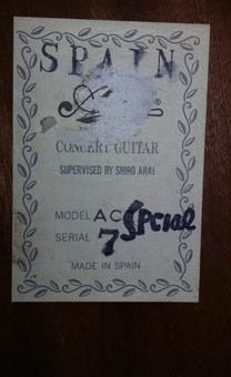 Aria clasical guitar model Special Tây Ban nha-3