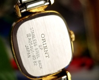 Đồng hồ nữ Orient chính hãng dây vỏ được bọc vàng Gold Plated-2