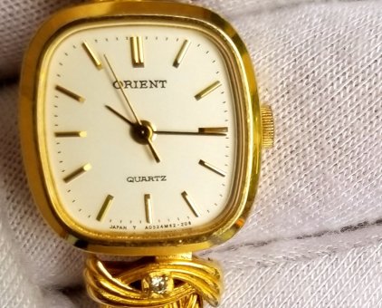 Đồng hồ nữ Orient chính hãng dây vỏ được bọc vàng Gold Plated-4