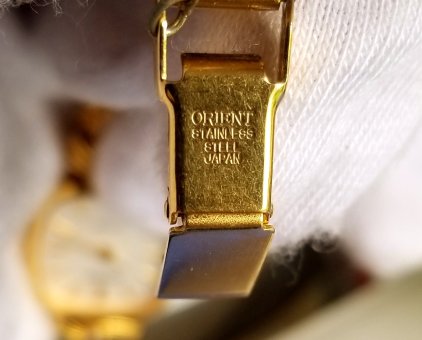 Đồng hồ nữ Orient chính hãng dây vỏ được bọc vàng Gold Plated-3