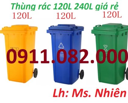 Đại hạ giá thùng rác 120l 240l  660- giá rẻ thùng rác nắp kín bánh xe- lh 0911082000-3