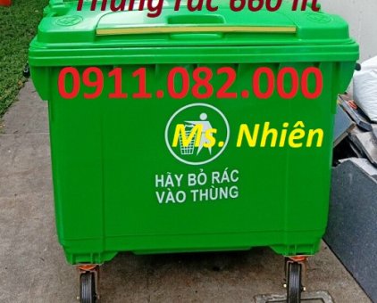 Sỉ lẻ thùng rác đạp chân giá rẻ- hạ giá thùng rác 120l 240l 660l giá rẻ tại tiền giang- lh 091108200-3